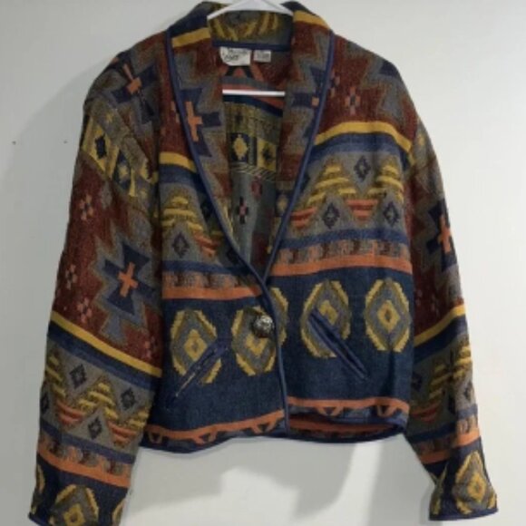 MIDNIGHT VELVET Vintage western print jacket - Picture 1 of 6